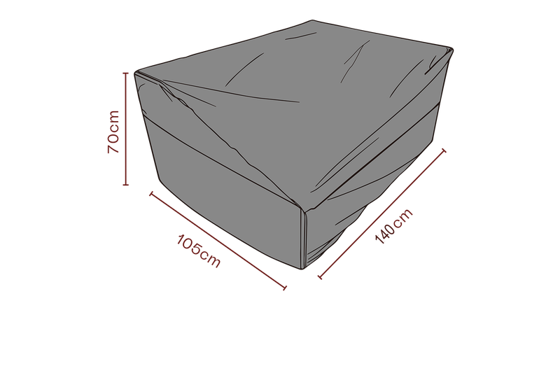 Möbelskydd ottoman Svart