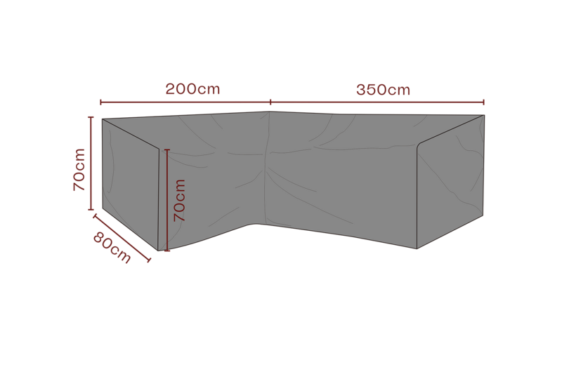 Möbelskydd hörnsoffa Svart