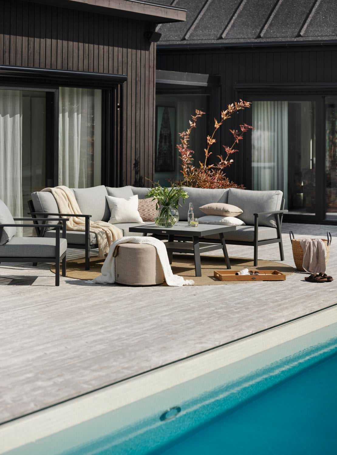 Samvaro Low hörn Antracit/Pearl grey