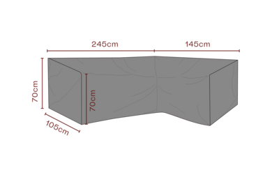 Möbelskydd hörnsoffa Svart