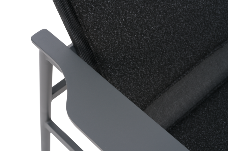 Soro loungefåtölj Antracit/Teddy Black