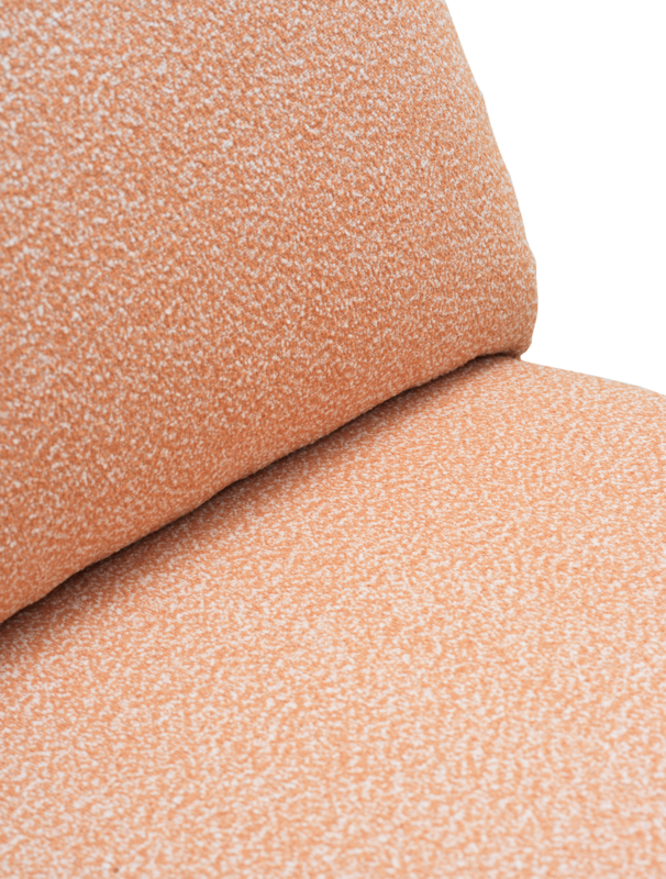 Blixt loungefåtölj Pearl White/Teddy Orange