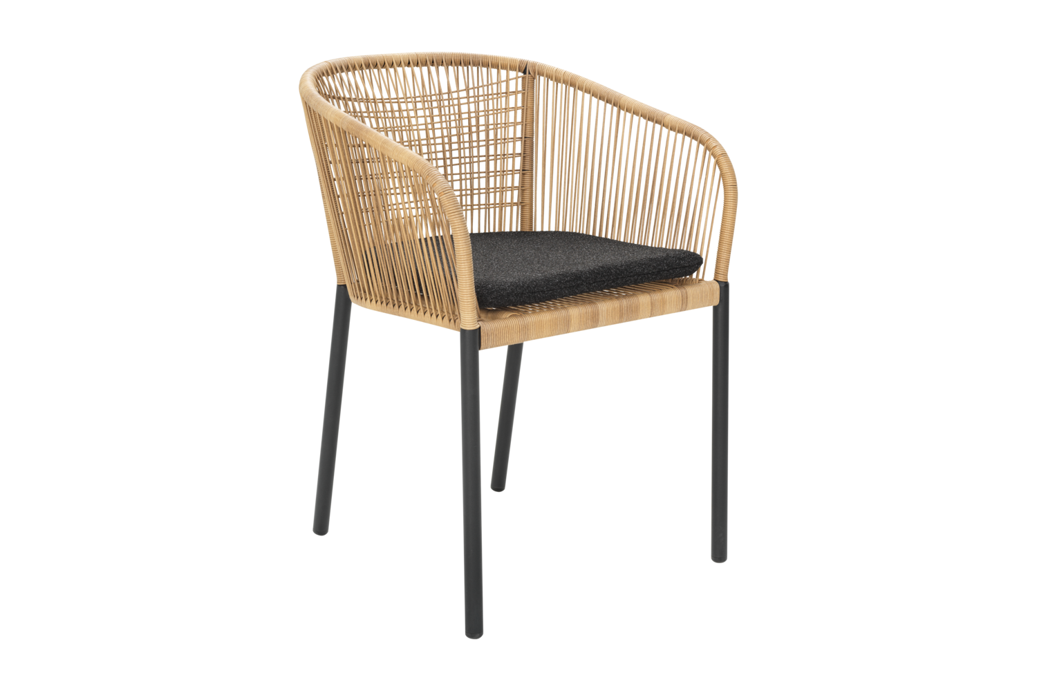 Delta karmstol Svart/Teddy Black