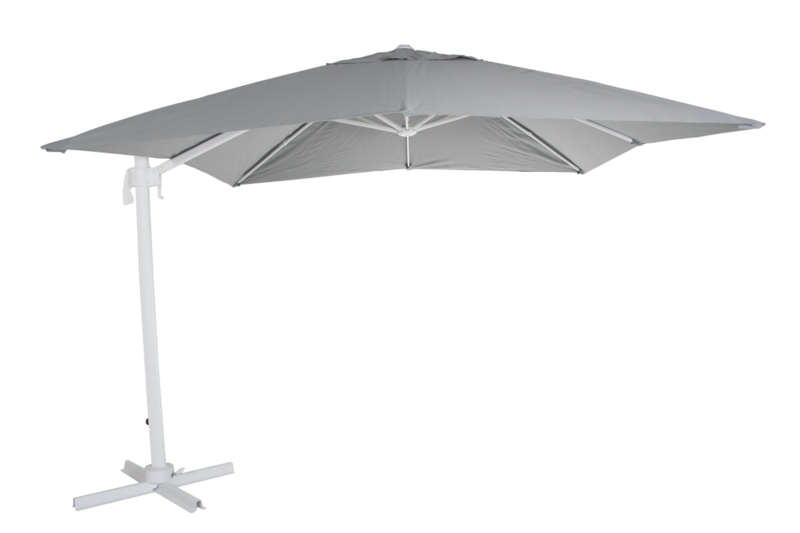 Linz frihängande parasoll Vit
