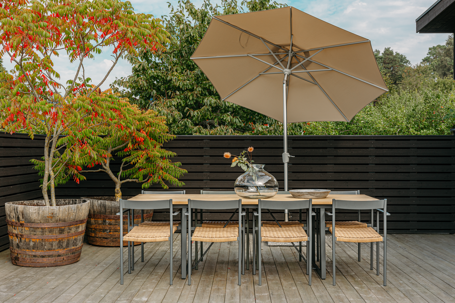 Shad matbord Antracit/Teak