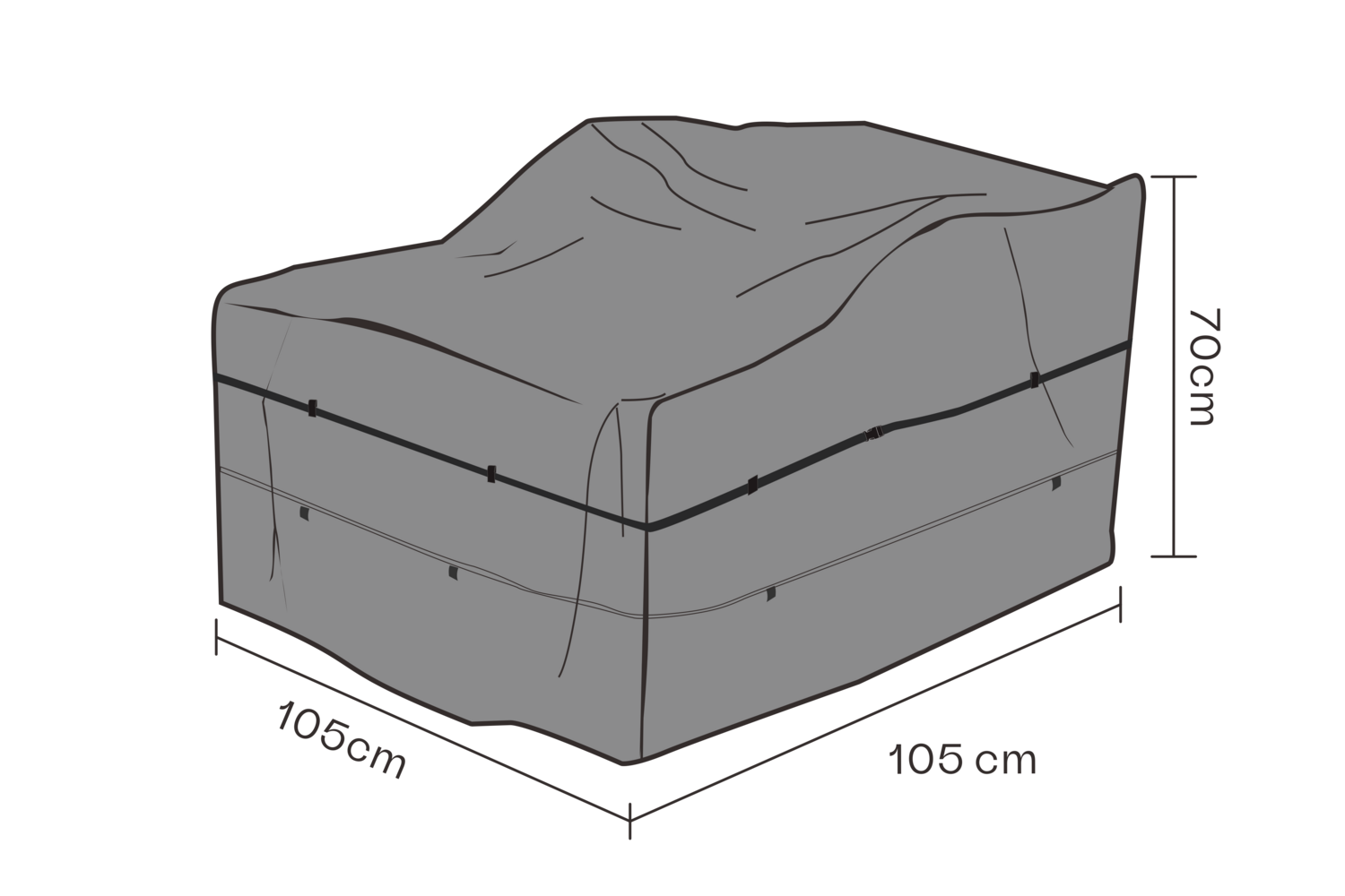 Möbelskydd fåtölj Svart - Andas