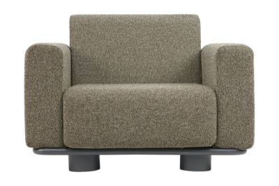 Bolster fåtölj Antracit/Teddy Verde