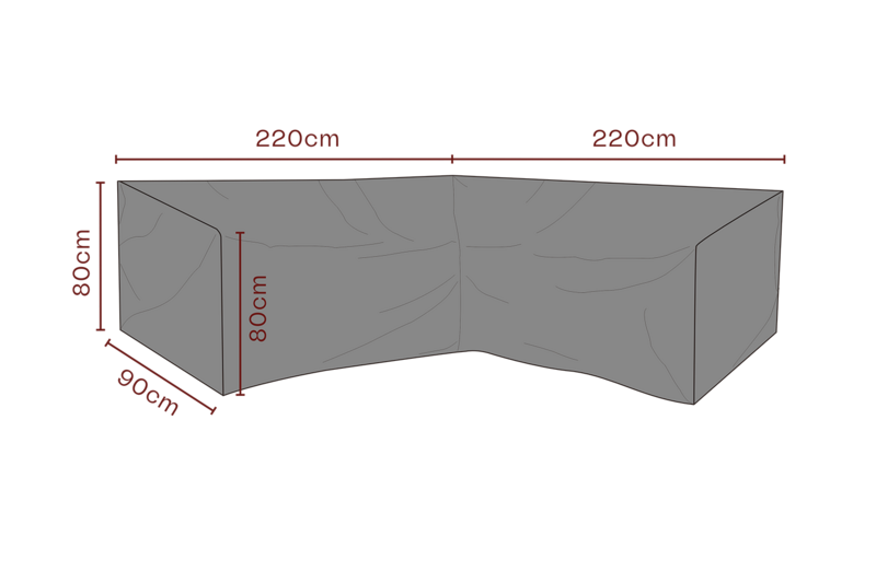 Möbelskydd hörnsoffa Svart