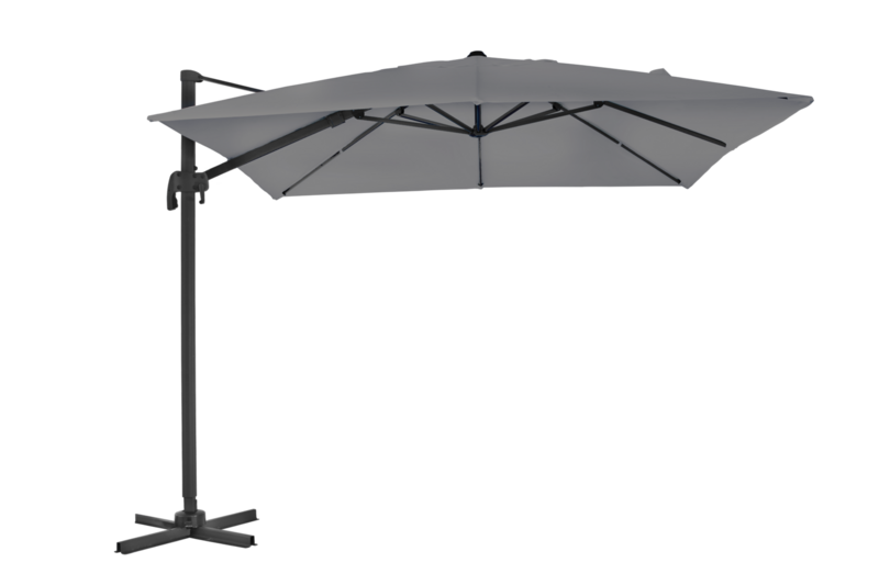 Linz frihängande parasoll Grå