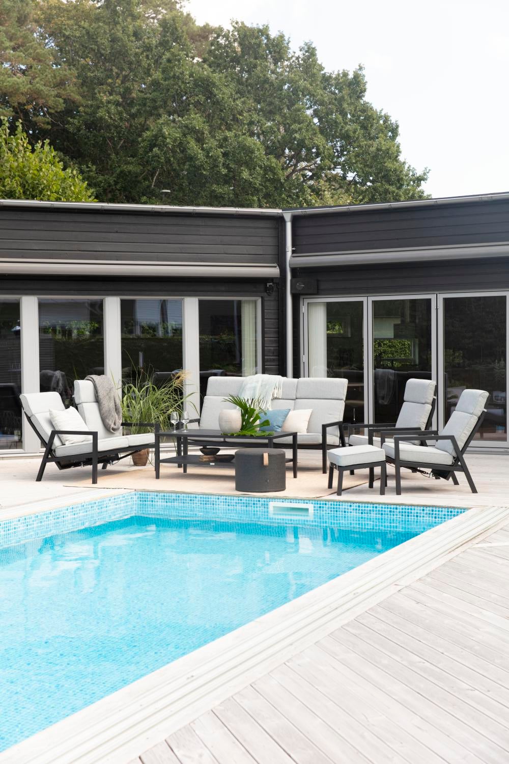 Belfort fotpall Svart/Pearl Grey