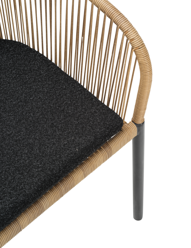 Delta karmstol Antracit/Teddy Black