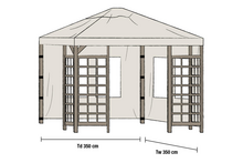 Sidovägg paviljong Beige