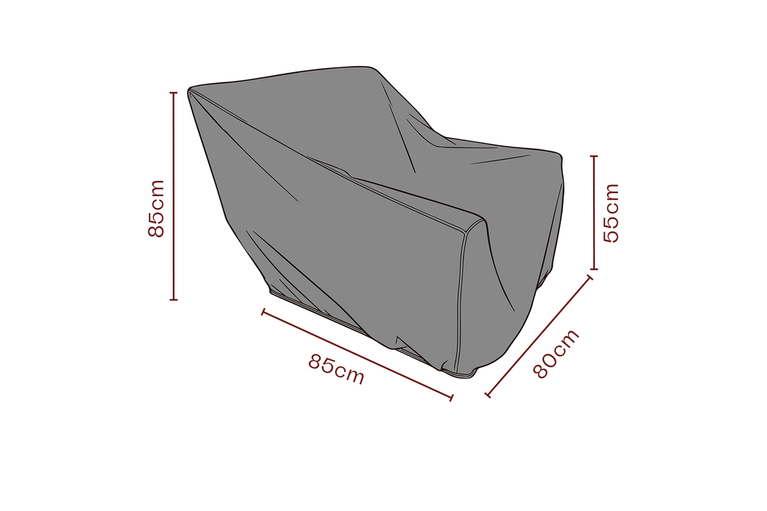 Möbelskydd fåtölj Svart - Andas