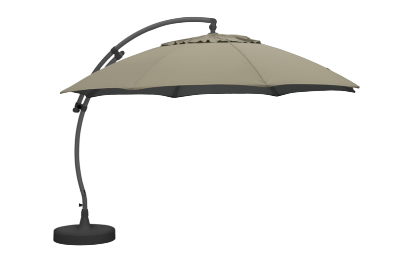Easy Sun frihängande parasoll Antracit/beige