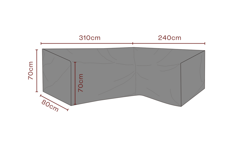 Möbelskydd hörnsoffa Svart
