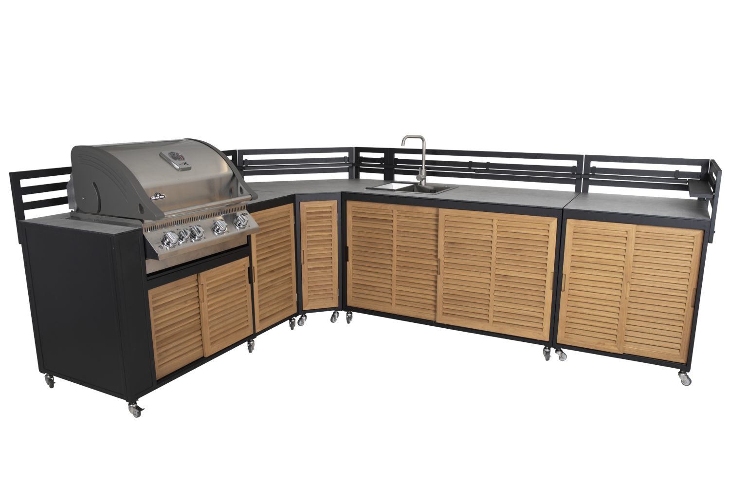 Fornax utekök Svart/teak