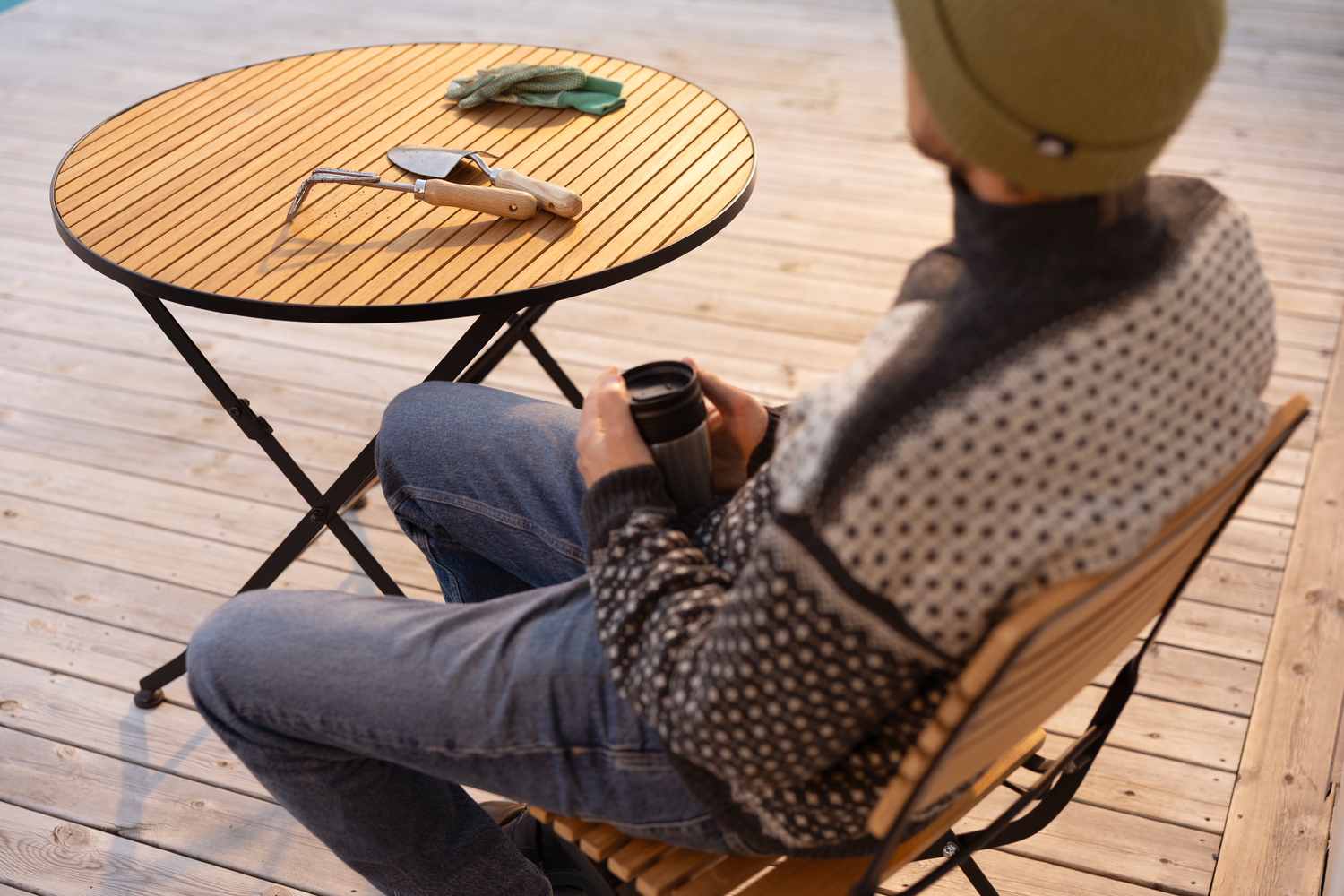 Brewer matstol Svart/teak