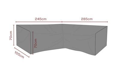 Möbelskydd hörnsoffa Svart