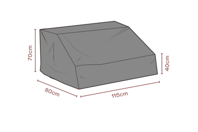 Möbelskydd mittdel Svart