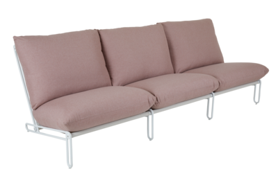 Blixt sittdel Vit/Dusty pink