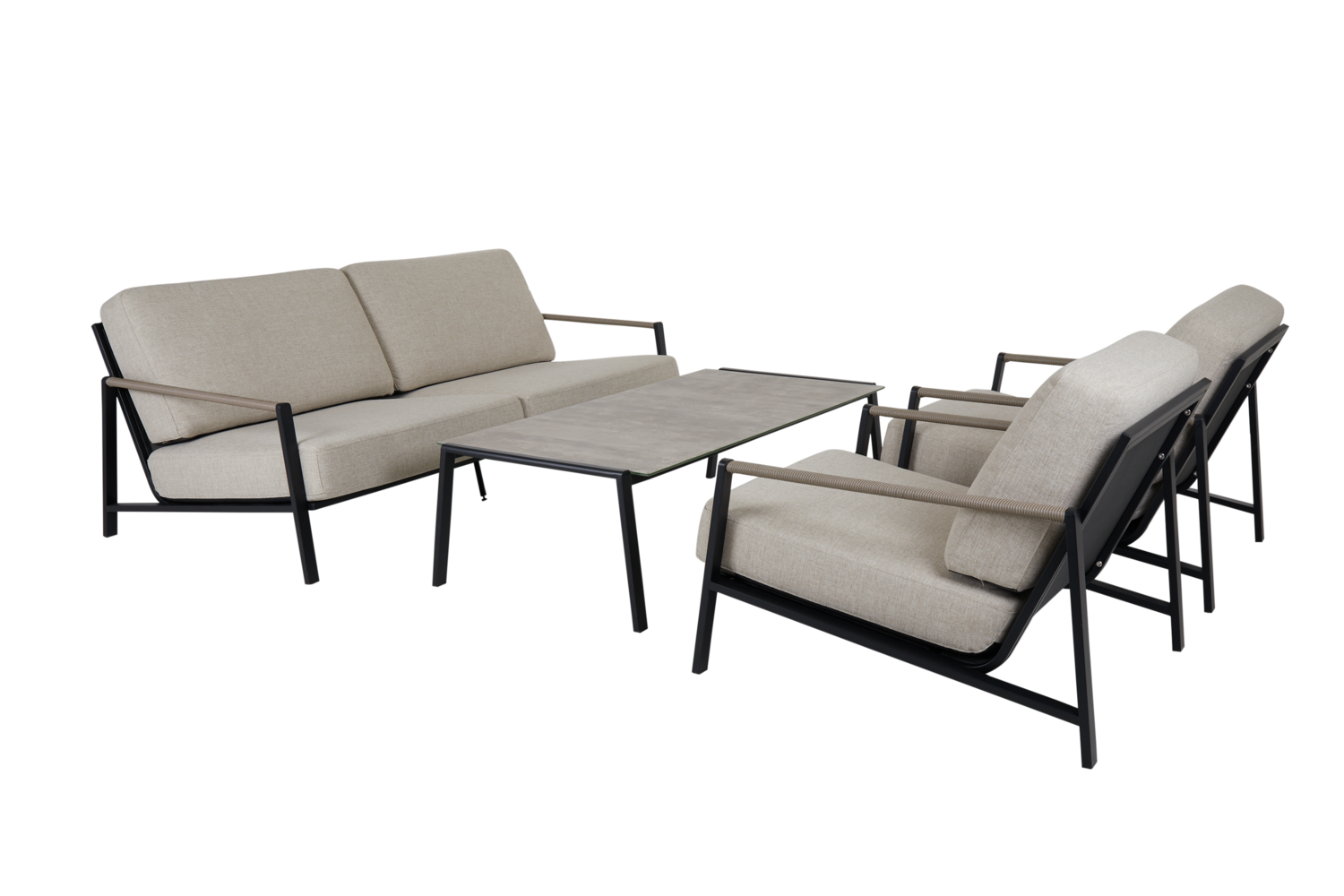 Lyra 2,5-sits soffa Svart/Sand