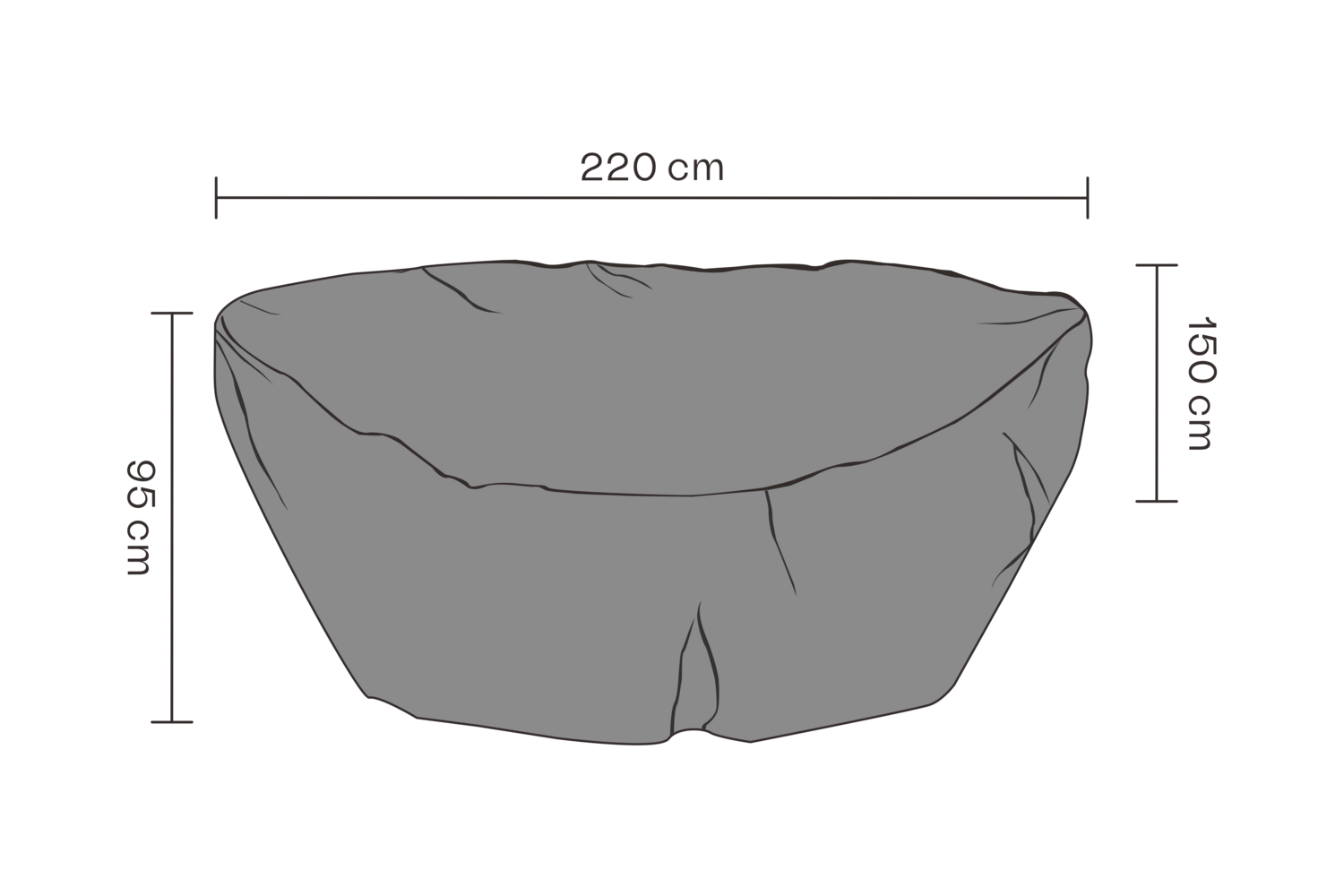 Möbelskydd solsäng Svart - Andas