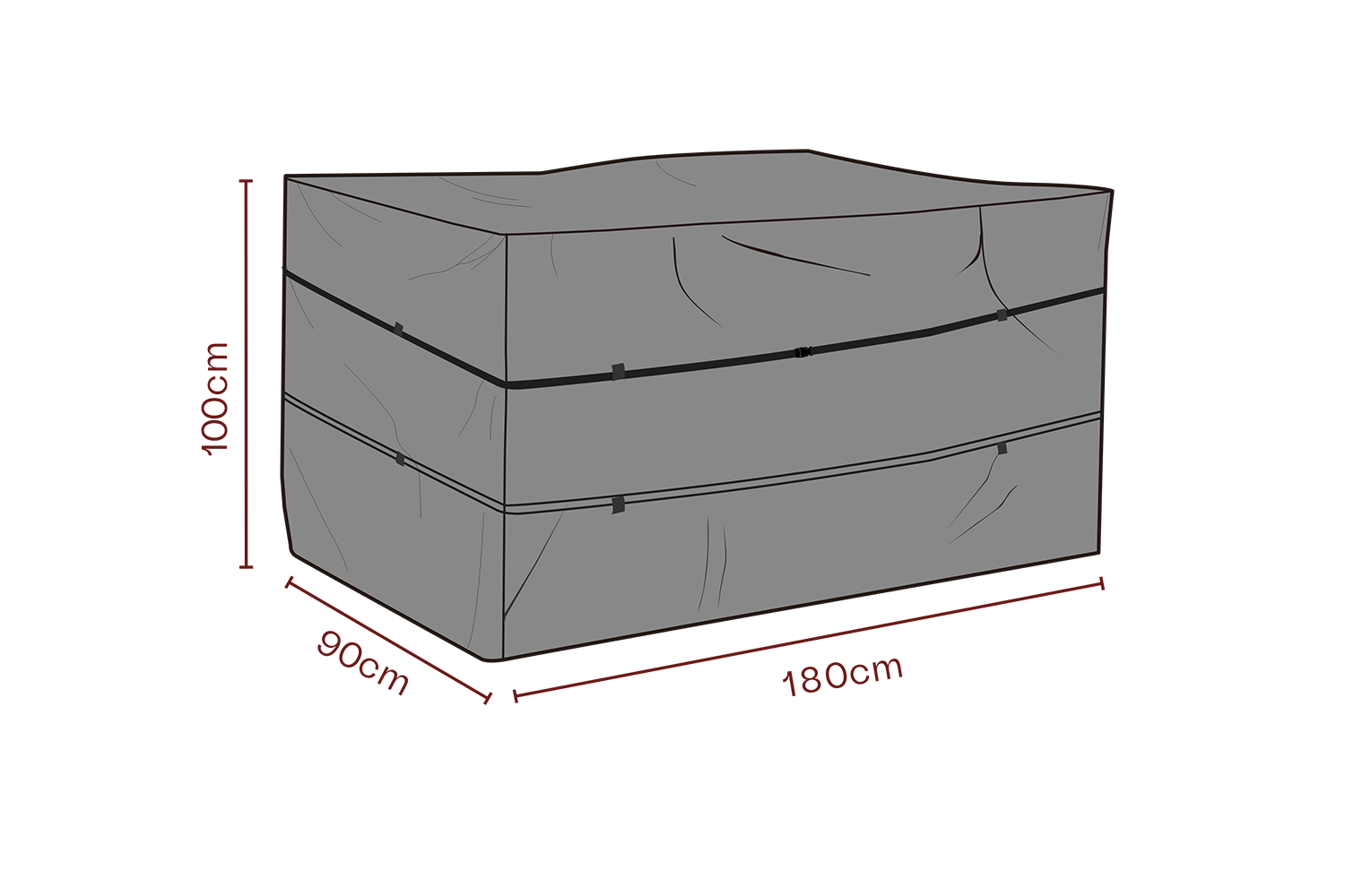 Möbelskydd dynbox Svart - Vattentät