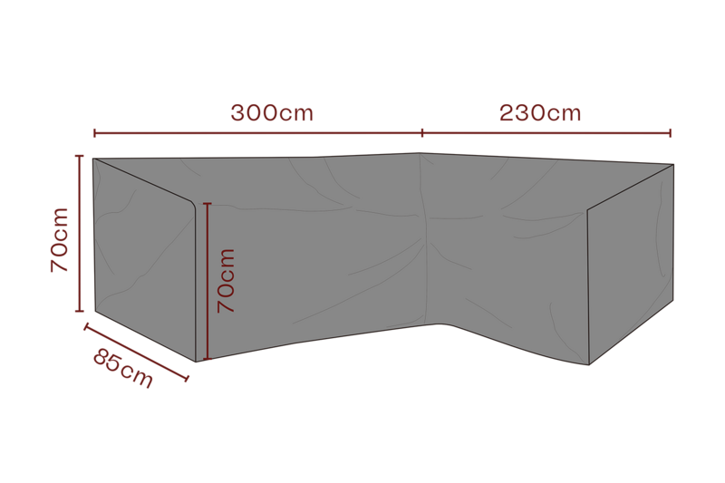 Möbelskydd hörnsoffa Svart