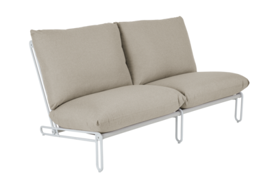 Blixt sittdel Vit/Cley beige