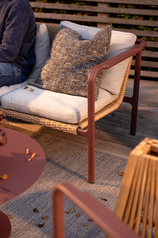 Motty 2-sitssoffa Zin Red/Teddy Beige