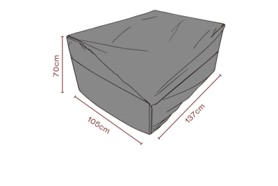 Möbelskydd ottoman Svart