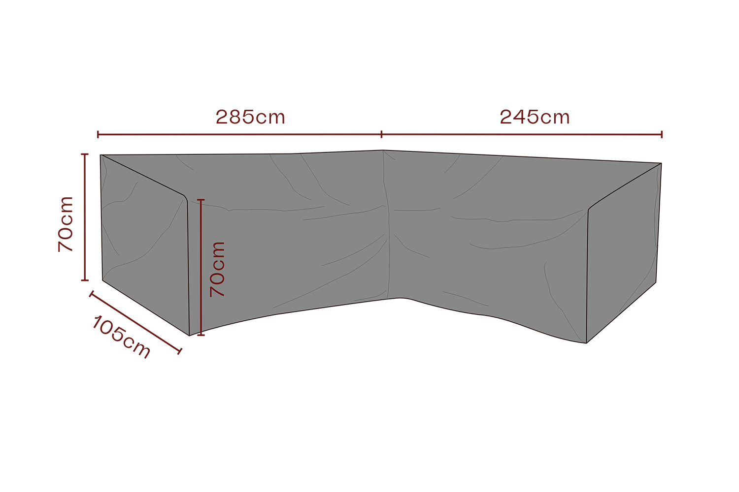 Möbelskydd hörnsoffa Svart - Andas
