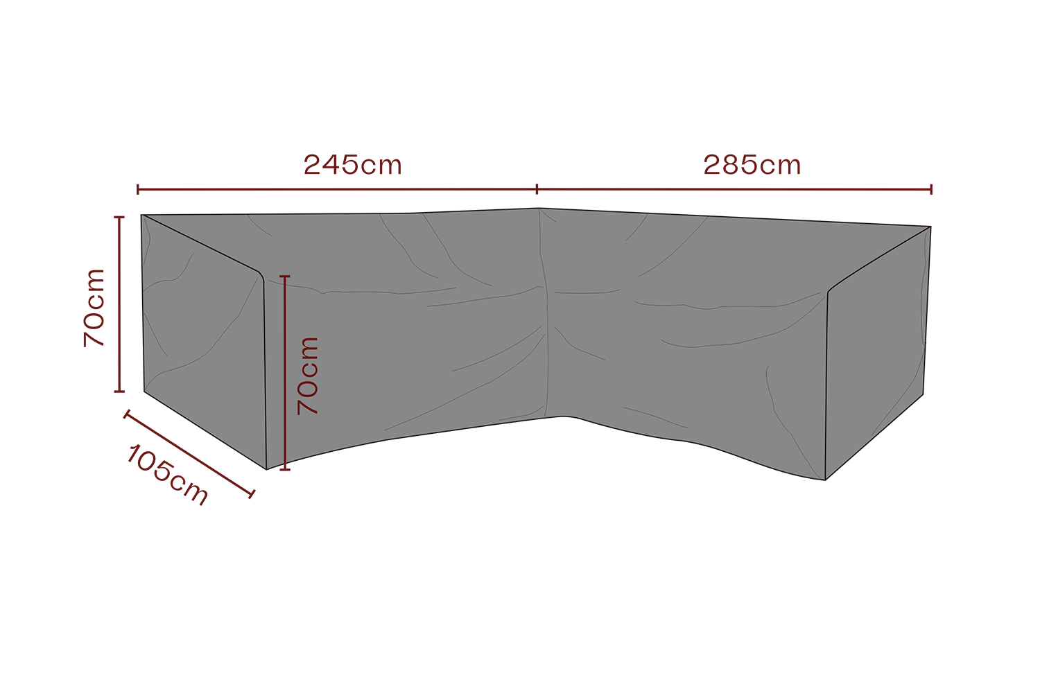 Möbelskydd hörnsoffa Svart - Andas