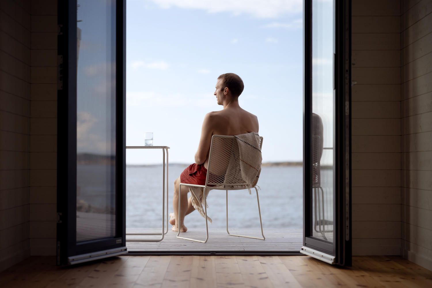 Haru matstol Pearl white