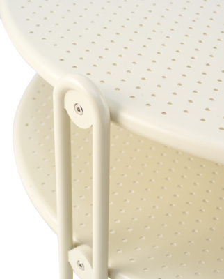 Blixt soffbord Pearl white