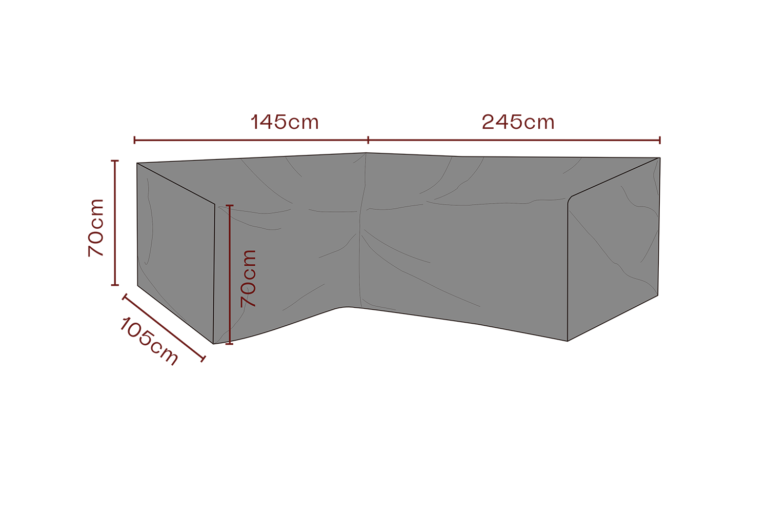 Möbelskydd hörnsoffa Svart - Andas