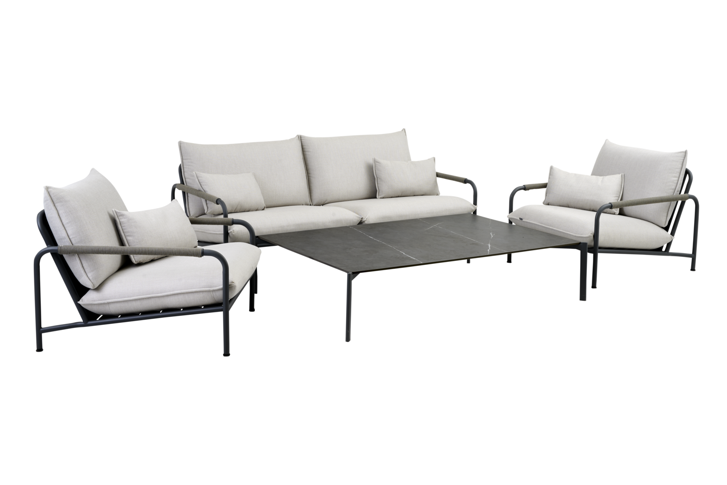 Lerberget fåtölj Antracit/Ash