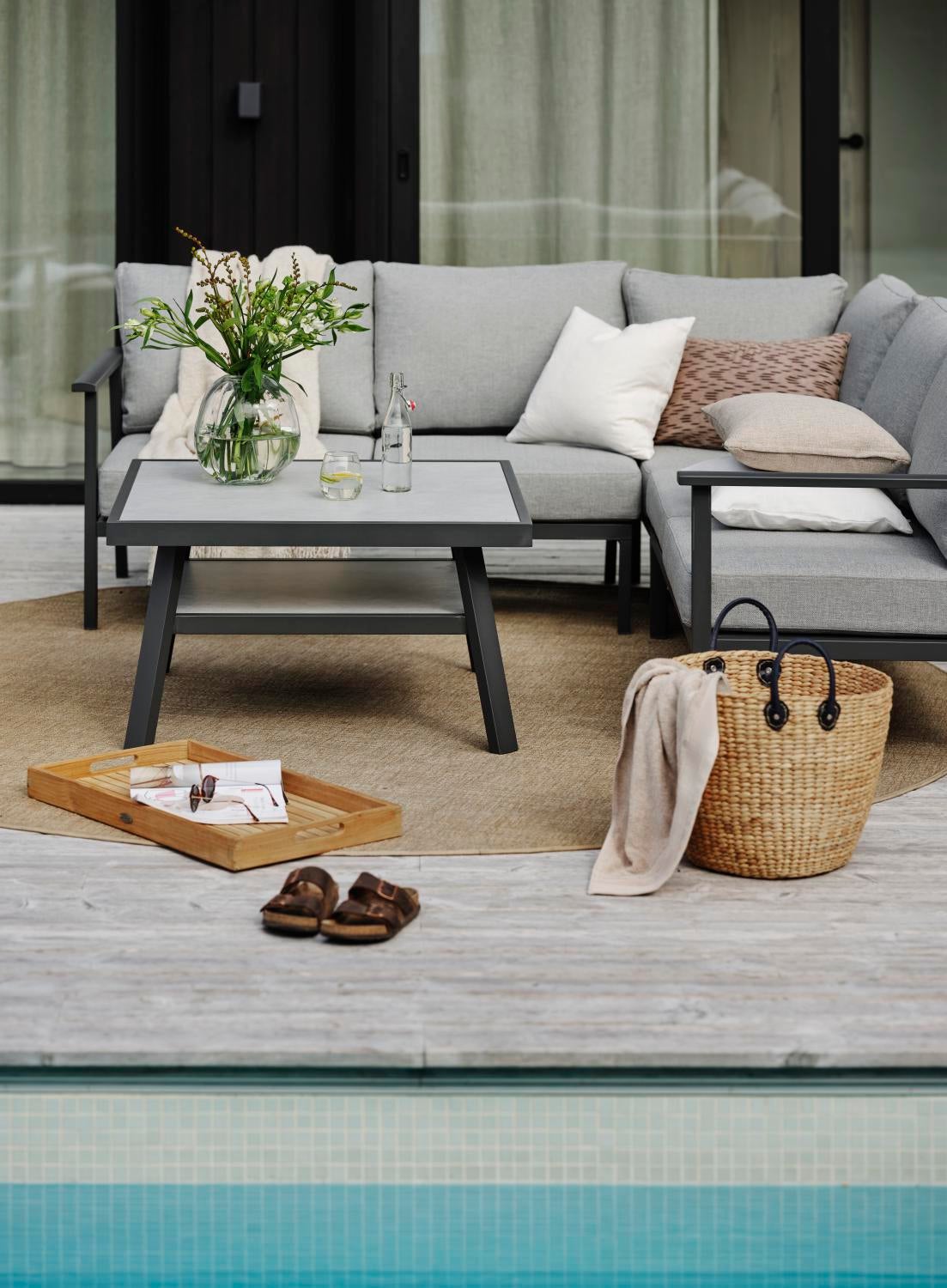 Samvaro Low hörn Antracit/Pearl grey