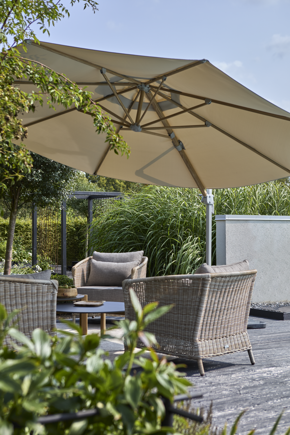 Domino soffbord Antracit/Natur