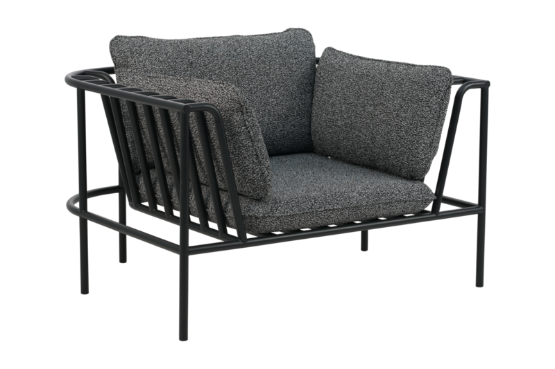 Collier fåtölj Svart/Teddy Ant