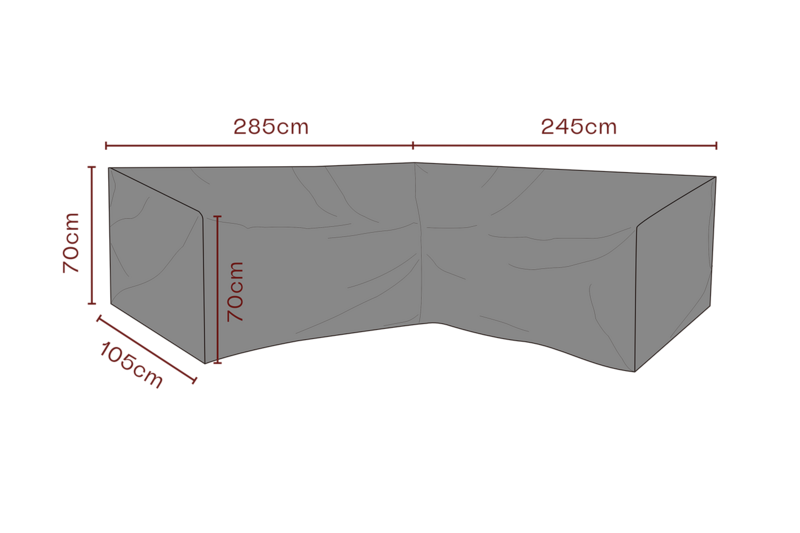 Möbelskydd hörnsoffa Svart