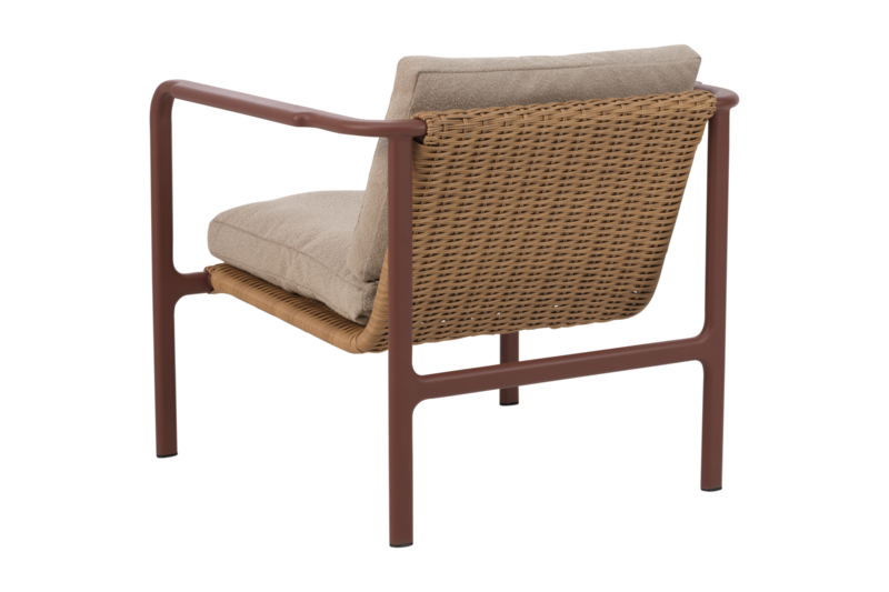 Motty fåtölj Zin Red/Teddy Beige
